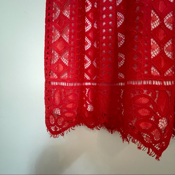 ModCloth Coral “Lend Your Loveliness” Lace Midi Sundress in Coral - Picture 7 of 9